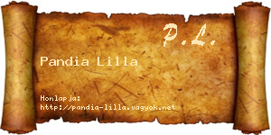 Pandia Lilla névjegykártya